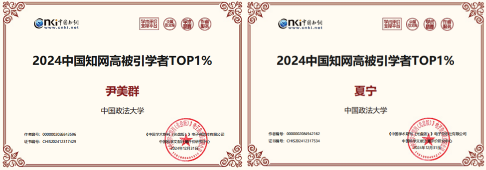 日本av
两位教授入选2024中国知网高被引学者Top1%